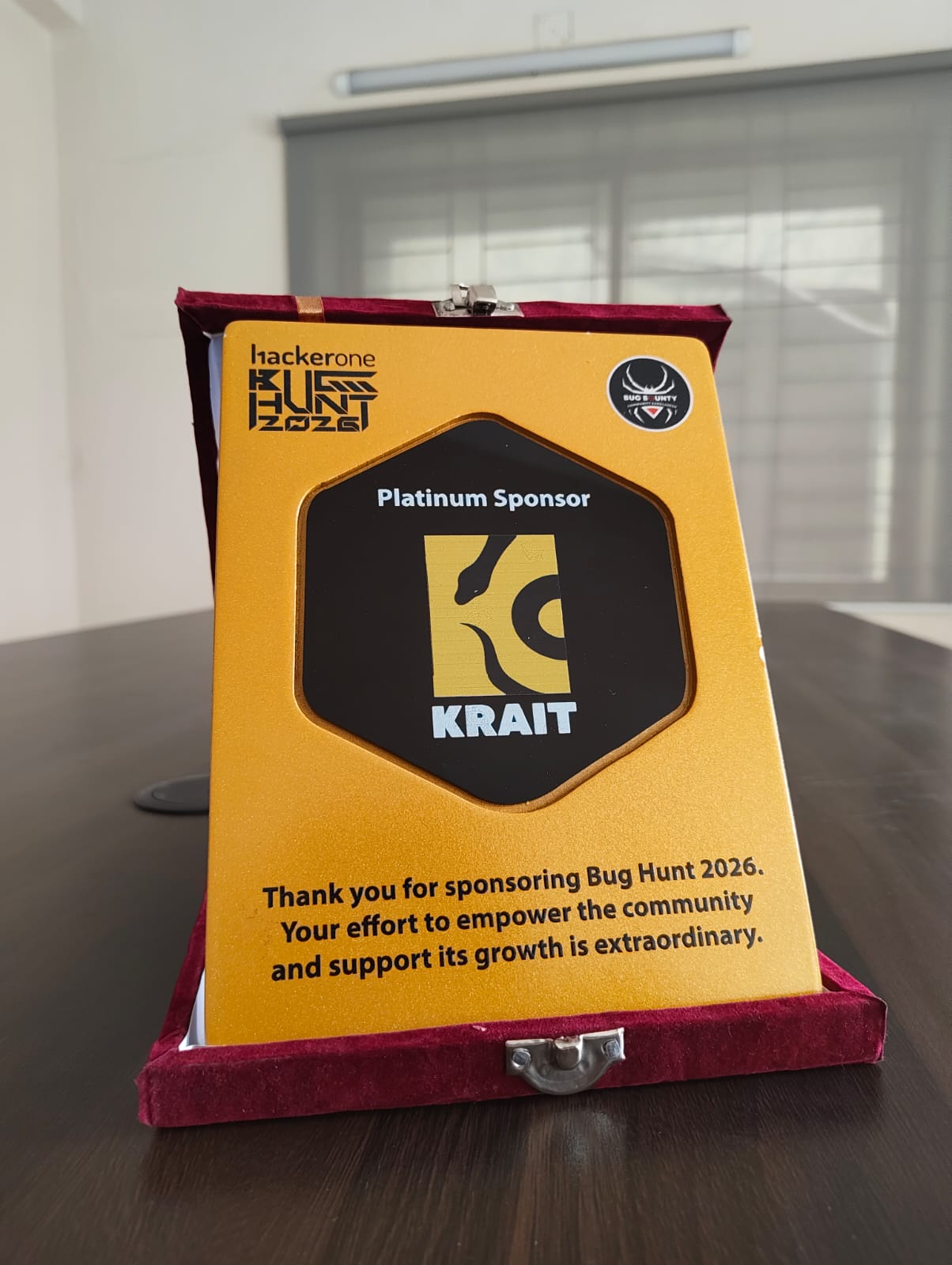 HackerOne Bug Hunt 2026 - Platinum Sponsor Award